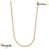 Chaîne Thabora acier doré - forçat 2 mm - 42 + 4 cm maille - réf. T137171J