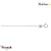 Chaîne Thabora argent rhodié - forçat 1,5 mm - 40 cm maille - réf. T003410R