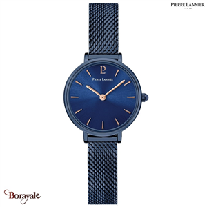 Montre PIERRE LANNIER Collection NOVA bleu milanais Femme