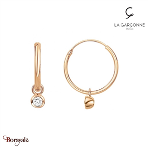 Boucles d'oreilles La Garçonne Diamant Etats d'âme doré champagne 26400017