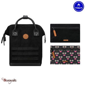 Sac à dos Cabaïa Adventurer + 2 poches, Brighton, Mini en Velours recyclé