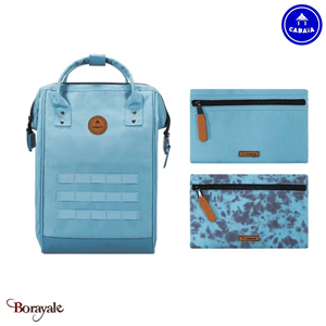 Sac à dos Cabaïa Adventurer + 2 poches, Berne, Medium en Oxford recyclé