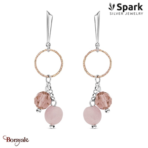 Boucles d'oreilles SPARK Silver Jewelry : Delicado - Rose