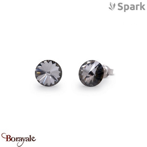 Boucles d'oreilles Spark Sweet Candy 8mm cristal autrichien sur argent A129GR