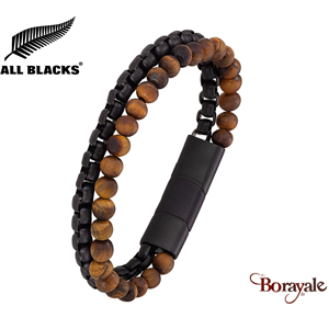 Bracelet All Blacks bijoux Homme acier 682150