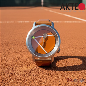 Montre AKTEO Sport Tennis terre battue  38 mm argent ronde SIn26