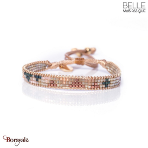 Bracelet Belle mais pas que, Mexican Pink, Perles de miyuki dorées à l'or fin