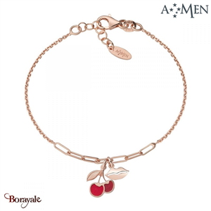 Bracelet Collection : Baiser, Argent Rose Amen Bijoux BRMPCIRR