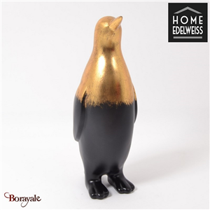 Pingouin 60 cm Home Edelweiss collection : Goldy Noir et doré
