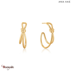 Forget Me Knot, Boucles d'oreilles Argent plaqué Or 14 carats ANIA-HAIE E029-02G