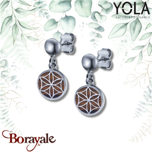 Boucles d'oreilles Œil de tigre, Collection: Fleur de vie YOLA