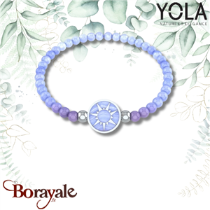 Bracelet Calcédoine bleue, Collection: Nature et élégance YOLA