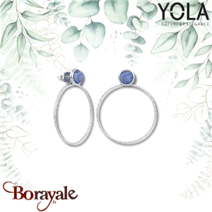 Boucles d'oreilles Sodalite, Collection: Nature et élégance YOLA