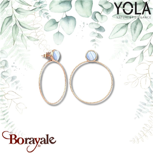 Boucles d'oreilles Yola Nature Nature et élégance Acier plaqué IP rose IK-557