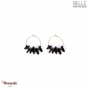 Boucles d'oreilles Belle mais pas que, Naomie, Noire