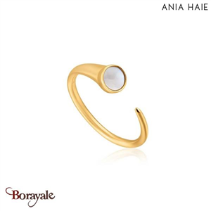Hidden Gem, Bague Argent plaqué Or 14 carats ANIA-HAIE R022-02G