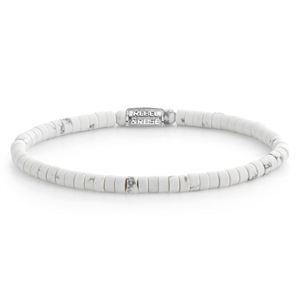 Bracelet Rebel & Rose Heishi - Blanc Vierge - 4mm S, Femme RR-40081-S-S