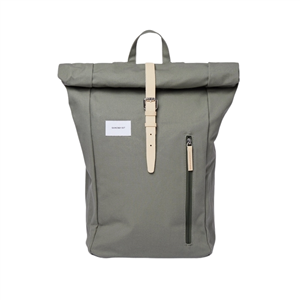 Sac à dos SANDQVIST Série Ground, Dante 16-23L Vert et cuir naturel