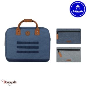 Sac ordinateur Messenger + 2 poches avants CABAIA Paris Polyester Tressé