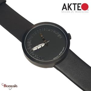 Montre AKTEO Art - Lettres Ecrivain 48 mm noir ronde ALe21