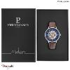 Montre PIERRE LANNIER Collection AUTOMATIQUE argenté cuir Homme