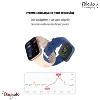 Montre Connectée TEKDAY Pavé - Unisexe - Boîtier Noir Pomme Noir Surpiqué - 6565