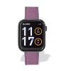 Montre TEKDAY pavé connectée unisexe boîtier noir, pomme mauve surpiqué 656555