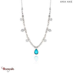 Minéral Glow, Collier Argent plaqué rhodium ANIA-HAIE N014-03H