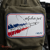 Patch Dassault Aviation Alpha Jet rectangle, bleu, blanc, rouge