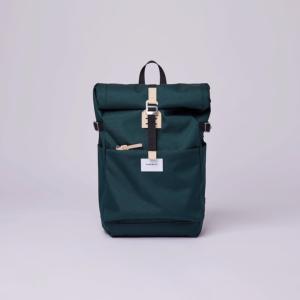 Sac à dos Sandqvist Urban Outdoor, Ilon 14/18L Vert foncé avec cuir naturel SQA1