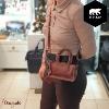 Sac à main mini Bear Design en Cuir de vachette grainé Cognac Collection : Calli