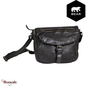 Sac bandoulière BEAR Cow Lavato Noir CL32609BLA