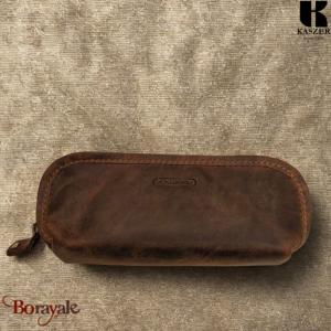 Trousse - Etui à lunette KASZER collection Oregon Marron naturel 582104-C6