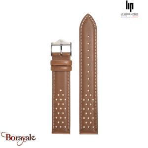 Bracelet de montre Lip Cuir marron perforé 18 mm 675478