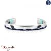 Bracelet Tom Hope Hybrid Cuff, Silver-Blue-Gris: Taille M
