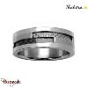 Bague Thabora homme acier et carbone T62 - réf. T160967-62