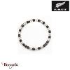 Bracelet Acier et bronzite All Blacks acier