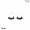 Boucles d'oreilles Belle mais pas que, Collection: Louise Hématite et Obsidienne