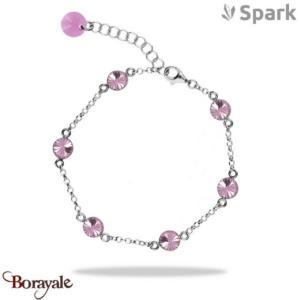 Bracelet SPARK With EUROPEAN CRYSTALS : Les Intemporelles - Rose clair