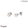 Boucles d'oreilles Spark Pearls 6 mm cristal autrichien sur argent AP530CR