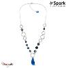 Collier Spark Wing cristal autrichien sur argent A0303BLA