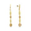 Boucles d'oreilles Spark Rose cristal autrichien sur argent doré G0382LCT