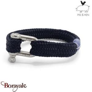 Bracelet PIG & HEN Gorgeous George Bleu Marine  Acier Taille : XL (21cm)