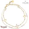 Bracelet Nebulia Pierre Lannier BJ26A1211 acier poli de couleur or