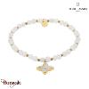 Bracelet RUBYA Pierre Lannier BJ23A1211 acier poli de couleur or