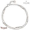 Bracelet ENTASIS Pierre Lannier BJ20A9101 acier poli de couleur argent