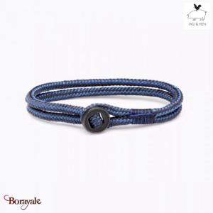 Bracelet PIG & HEN Don Dino Violet Bleu - Gris Ardoise Noir Taille : M (18cm)