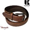 Ceinture Kaszer Indiana en cuir de buffle pleine fleur marron moyen