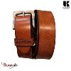 Ceinture KASZER collection Indiana cognac bord noir 578304-C4