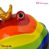 Grenouille tirelire décorative Pomme Pidou Rainbow Taille L